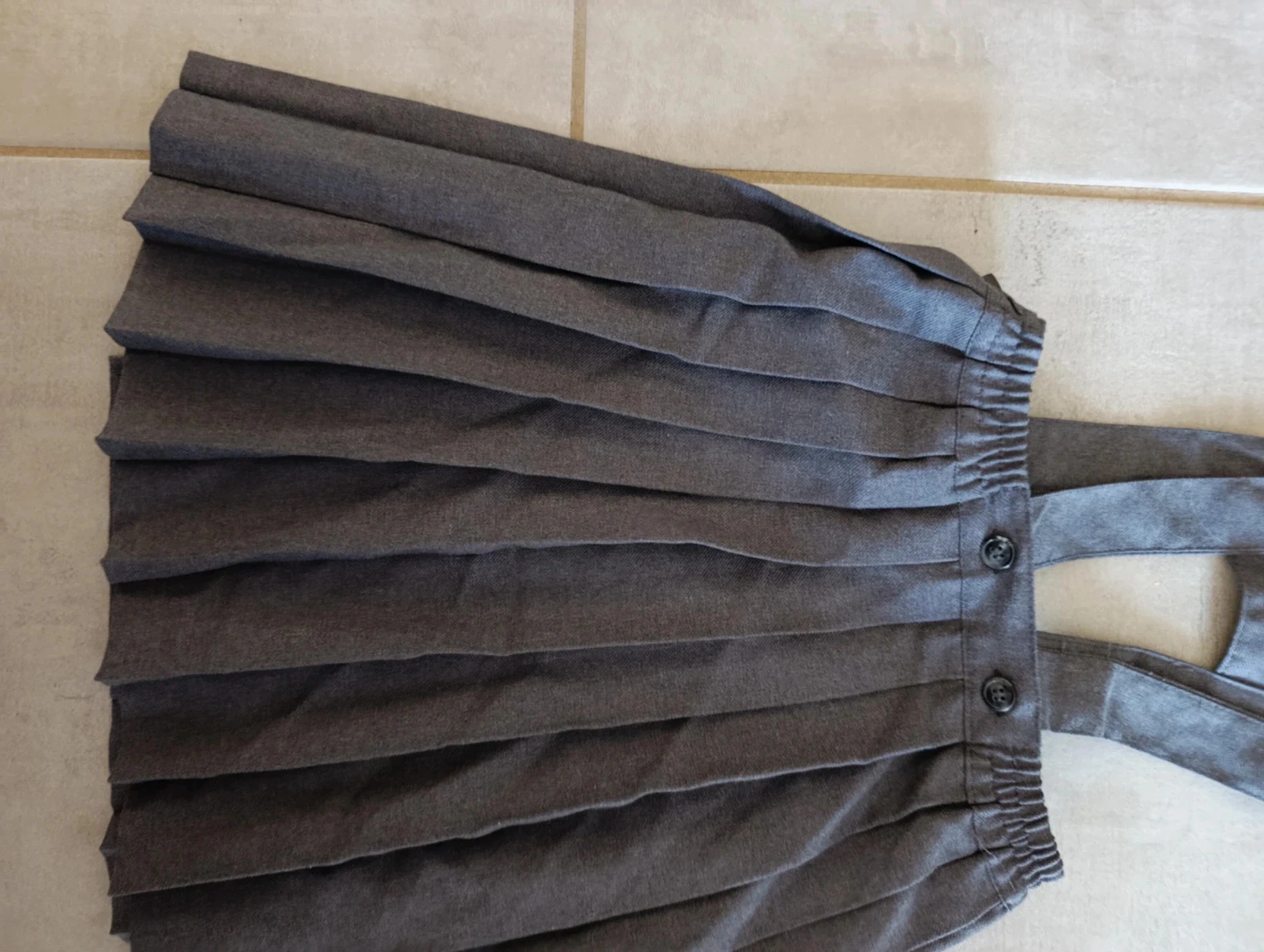 Grey pleated suspender skirt rodas girl 8 years - Brand new with tag – photo 9